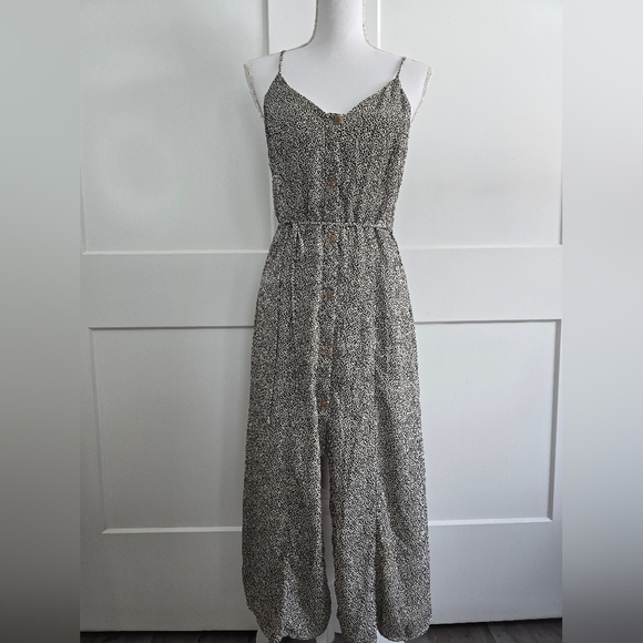 Sienna Sky Animal Print Button Down Spaghetti Strap Dress - Picture 1 of 9
